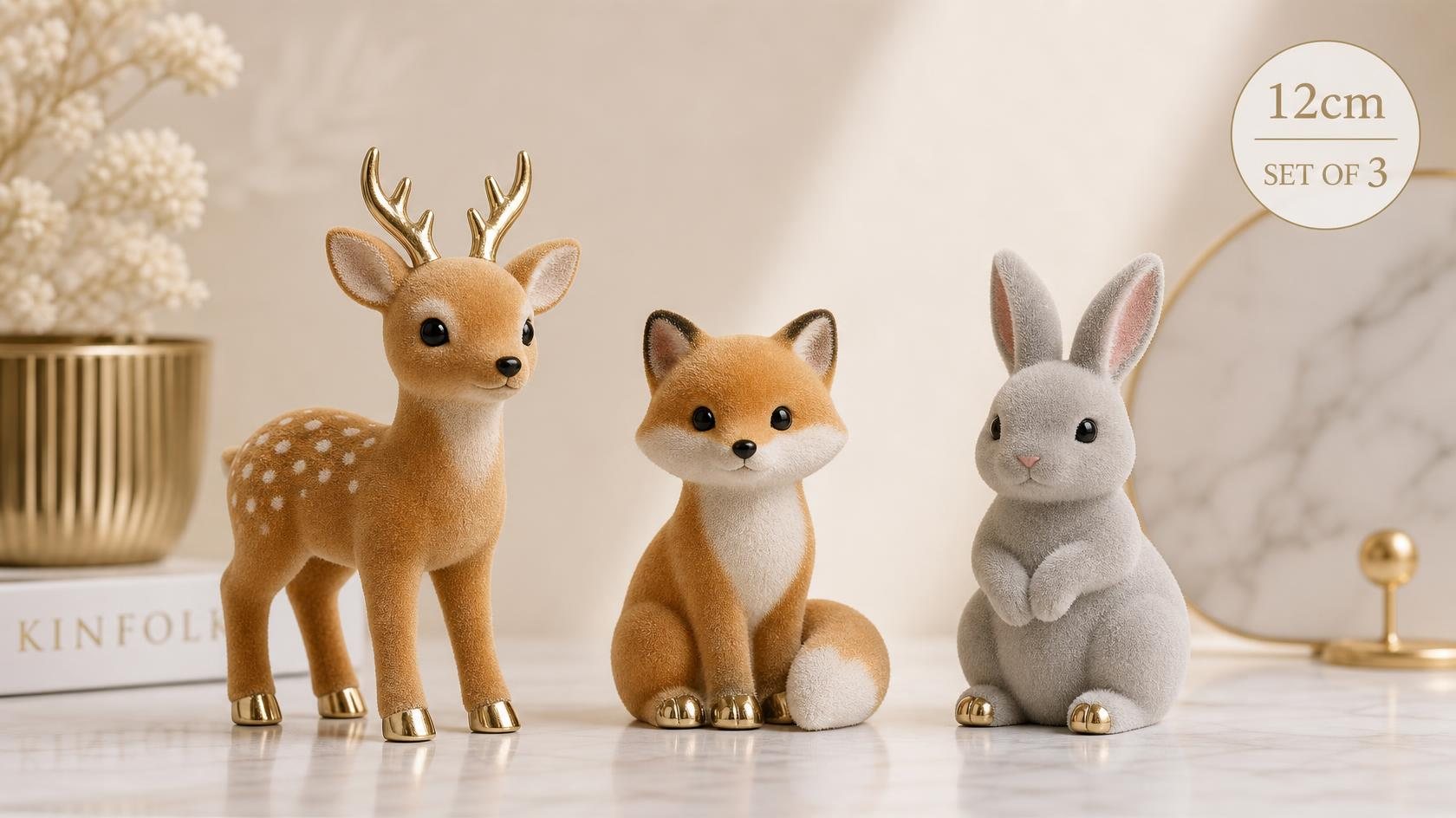 Flocked Animal Décor